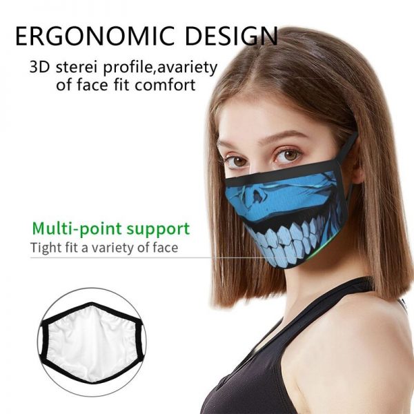 Evil Smile Solo Leveling Gift Face Mask Adult Anti Dust Horror Monster Smiley Mask Protection Respirator 2 - Solo Leveling Merch Store