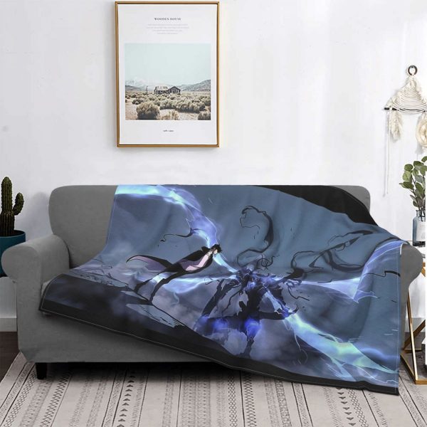 Manhwa Solo Leveling Igris And Sung Jin Woo Blanket Bedspread Plaid Bedsheets Winter Blanket - Solo Leveling Merch Store