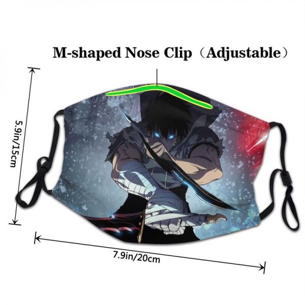 Non Disposable Solo Leveling Mouth Face Mask Adult Manga Mask Men Women Anti Haze Dustproof Protection 2 - Solo Leveling Merch Store