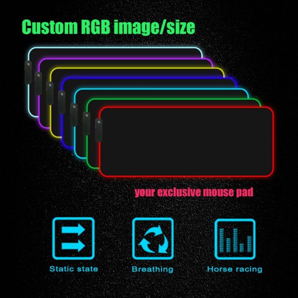 Solo Leveling Anime RGB High Quality Large Mouse Pad Laptop Anime Keyboard Pad LED USB Gaming 5 - Solo Leveling Merch Store